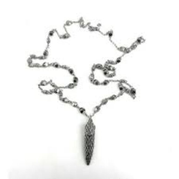 John Hardy Naga Silver Pendant & Pyrite Necklace - Picture 12 of 12
